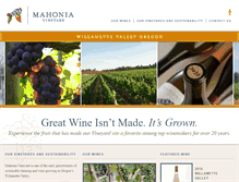 Tablet Screenshot of mahoniavineyard.com